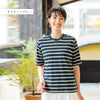 インド綿オーガニックコットン 五分袖Tシャツ ボーダー.|s18
